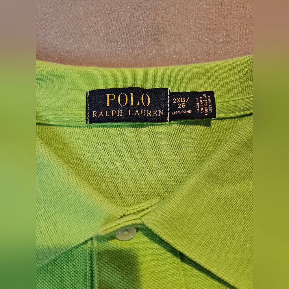 Polo by Ralph Lauren Men's Vibrant Green Polo Shirt 2XL‎